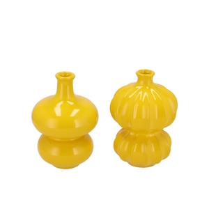 Luna Yellow Bubbles Vase Ass