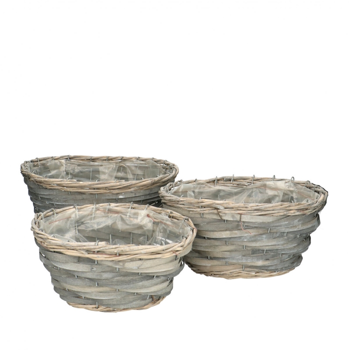 Basket sets Noble pot S/3 pot 31*24*15cm
