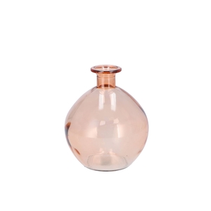 Dry Glass Peach Bottle Sphere 13x15cm Nm