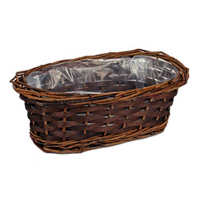 Basket Kioto woodbar L25xW14xH8cm brown