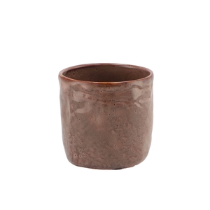 Iron Stone Old Pink Glazed Pot 12x11cm