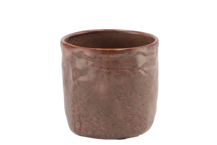 <h4>Iron Stone Old Pink Glazed Pot 12x11cm</h4>