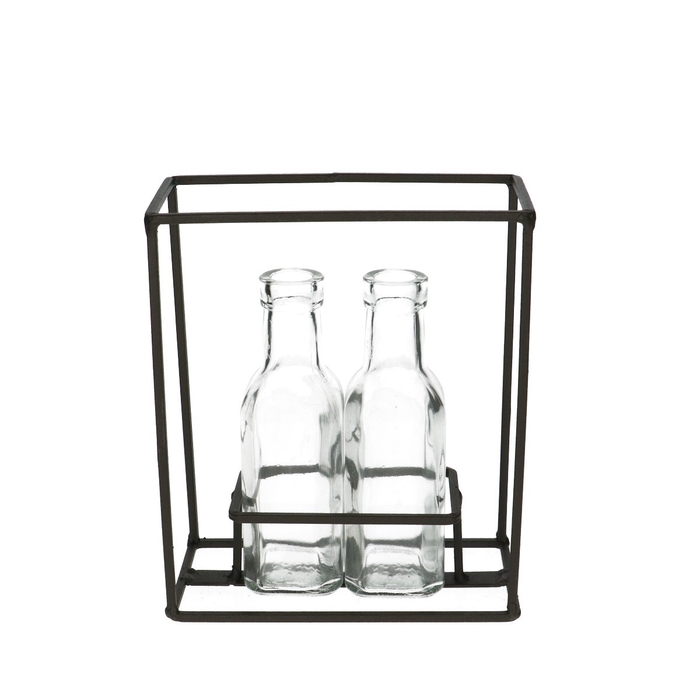 <h4>Glass Rack+2bottle d03/5*16cm</h4>