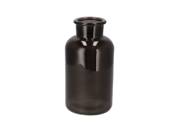 <h4>Dry Glass Black Clear Milk Bottle 10x20cm Nm</h4>