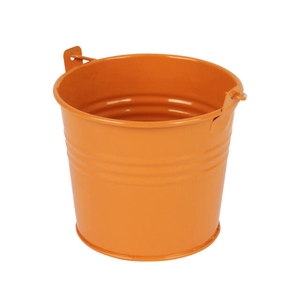 Bucket Sevilla zinc Ø10,3xH8,5cm -ES9 orange gloss