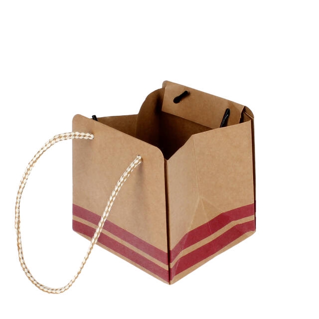 Bag Sporty carton 9,5x8,5xH9,5cm red