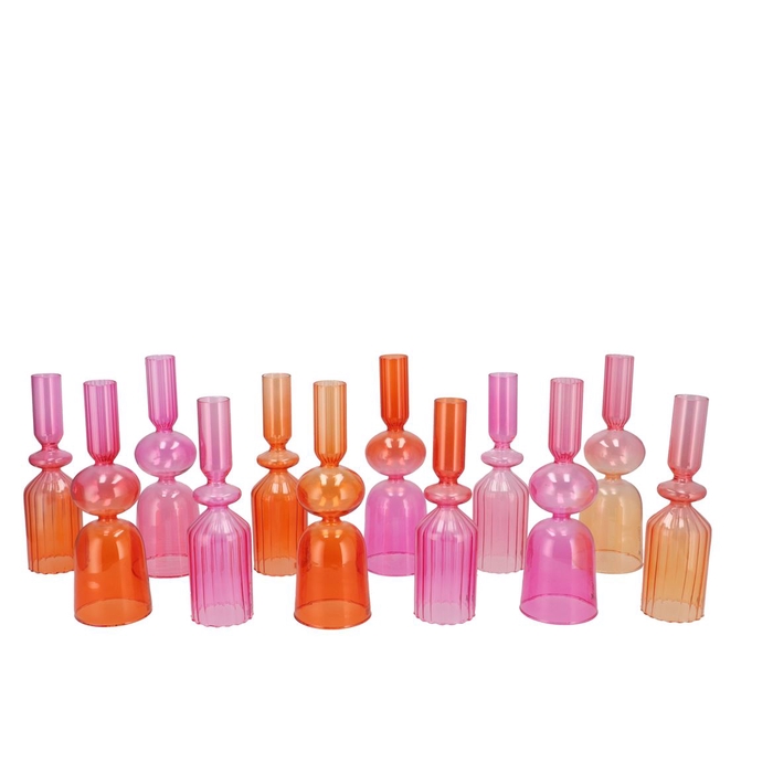 <h4>Bicolore Orange Mix Pilar Candle H Ass 5x17cm</h4>