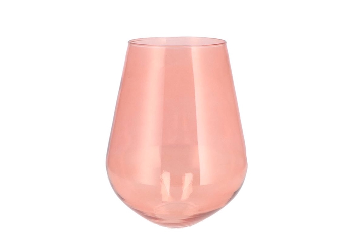 <h4>Mira Pink Glass Wide Vase 20x20x22cm</h4>