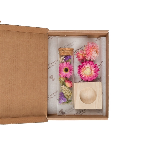 <h4>Droogbloemen-Message in a Box Small 10cm-Multi</h4>