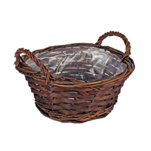 Basket Hanoi woodbar Ø22,5xH10,5cm brown