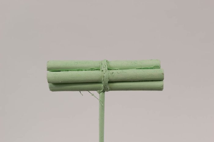 Jute Stick Posy on stem Covered Mint Green