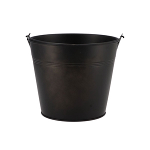 Zinc Basic Black Bucket 19x16cm