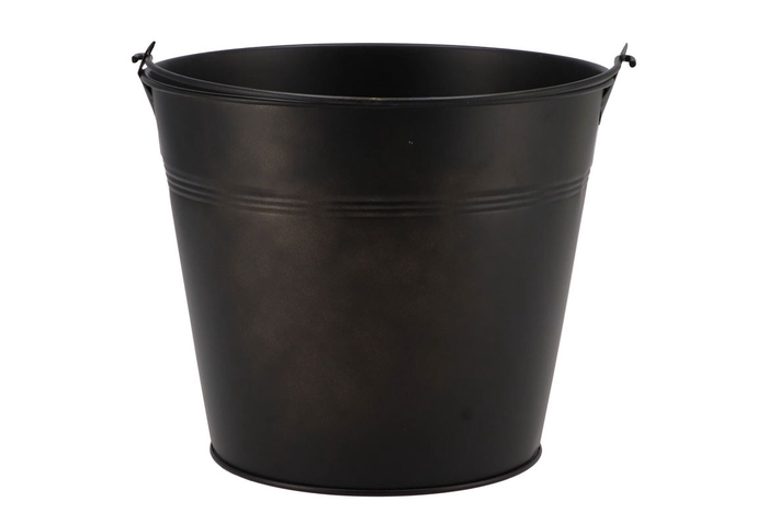 <h4>Zinc Basic Black Bucket 19x16cm</h4>