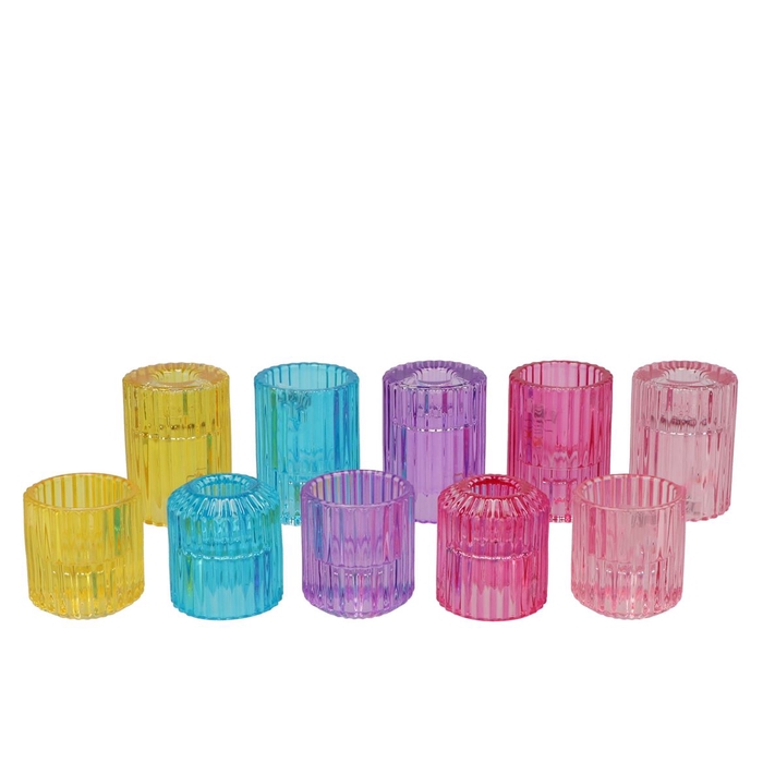 <h4>Bicolore Candle H Color Mix Round Ass Set Of 2 5,5x7cm Nm</h4>
