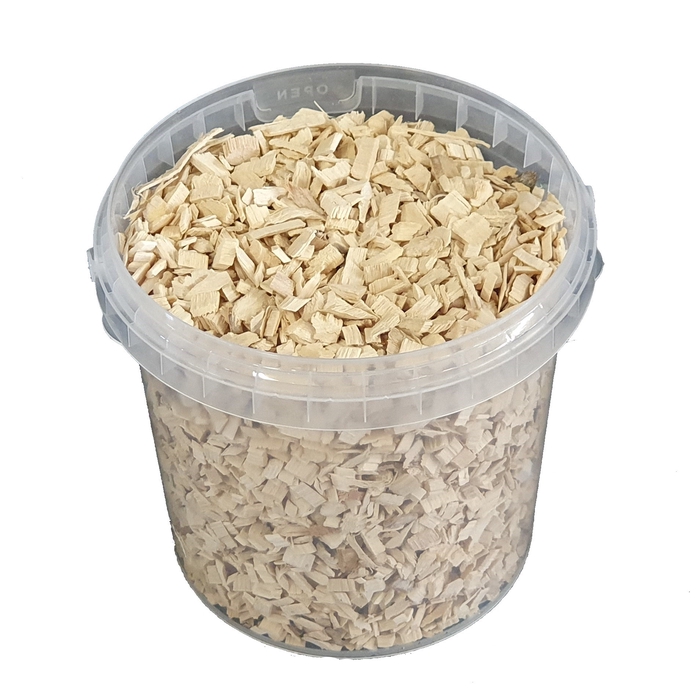 <h4>Wood chips 1 ltr bucket Frosted White</h4>