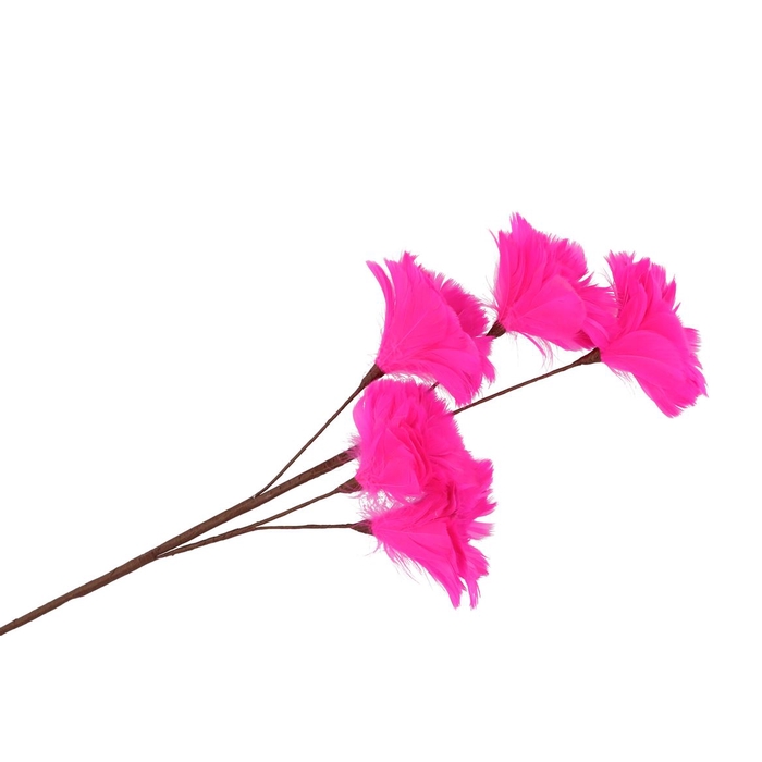 <h4>Silk Feather Flower Fuchsia 5 Op Steel 85cm Nm</h4>