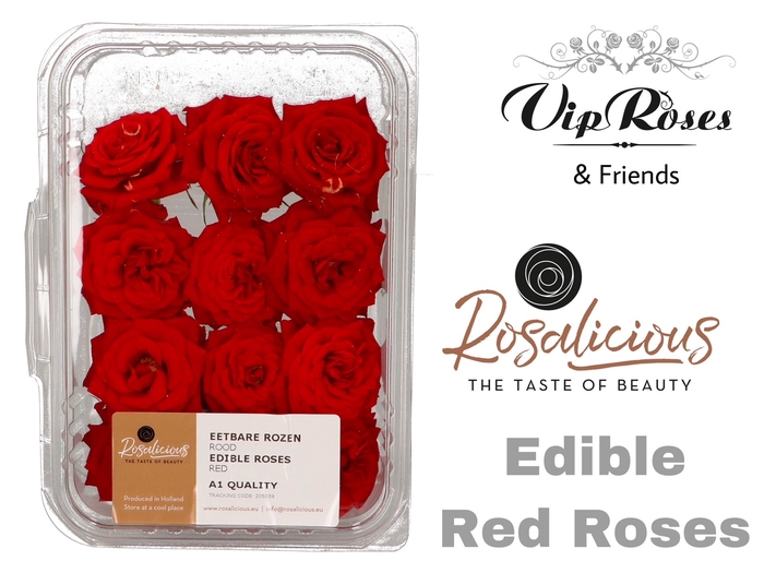 Edible rosa rosalicious red