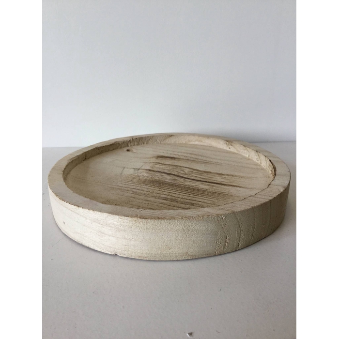 <h4>wooden tray round 21x21x3cm brown burned</h4>
