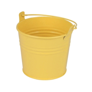 Bucket Sevilla zinc Ø10,3xH8,5cm - ES9 yellow matt