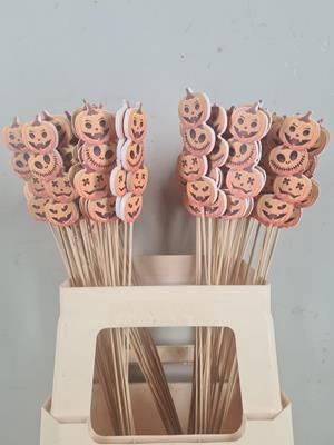 Stick Halloween Pumpkin Wood