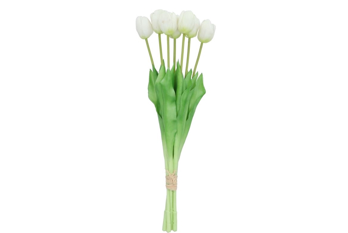 Silk Tulip 7x White 43cm