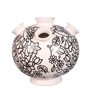 Ceramics Tulip vase doodle d18*17.5cm