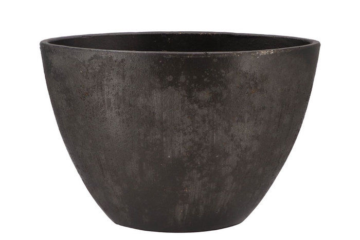 Bali Black Coal Bowl Ovl 34x16x23cm