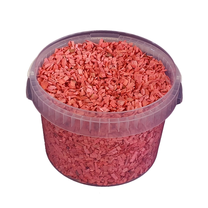 <h4>Wood chips 3 ltr bucket Pink</h4>