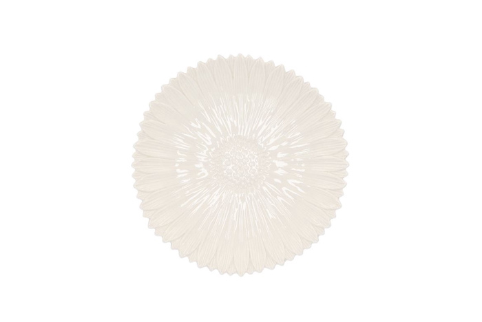 Bloom Daisy Plate White 17x17x4cm