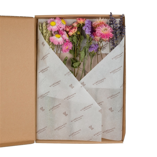 Droogbloemen-Flowers in Letterbox 30cm-Pink