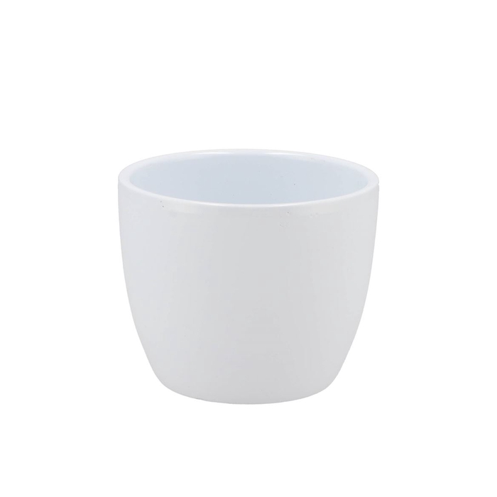 <h4>Ceramic Pot White Shiny 10cm</h4>