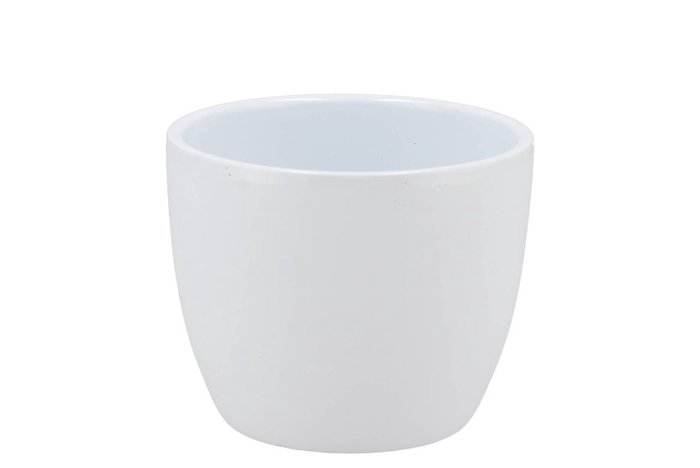 Céramique Pot Blanc Brillant 10cm