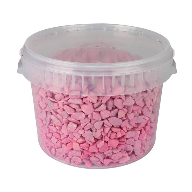 <h4>Pebbles painted bucket 1-2cm 3 liters light pink</h4>
