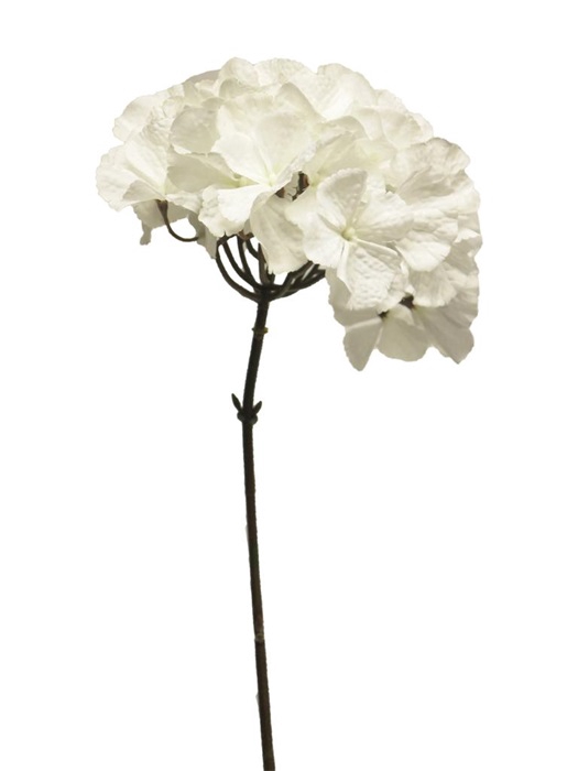 SILK FLOWERS - HYDRANGEA SPRAY SOPHIA WHITE 73CM