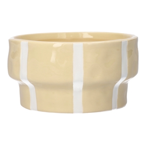 DF03-710163800 - Planter Ariona d14xh7.5 cream+white stripes