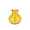 Mira Yellow Glass Cone Neck Sphere Vase 16x16x17cm
