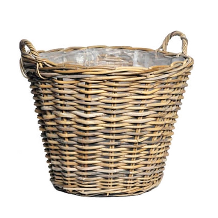 Baskets rattan Pot+handle d40*30cm