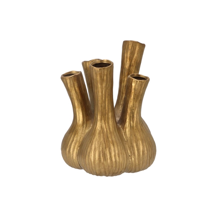 <h4>Aglio Gold Vase 26x35cm</h4>