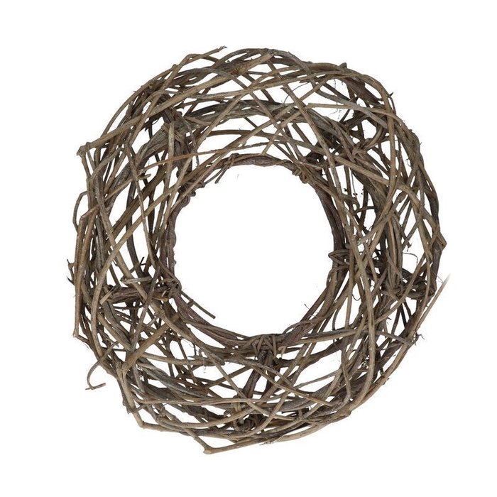 <h4>Wreath d38cm woven open frosted</h4>