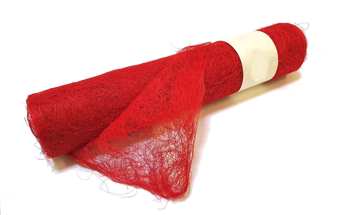 Sisal fibre on a roll 5mtr x 43cm Red