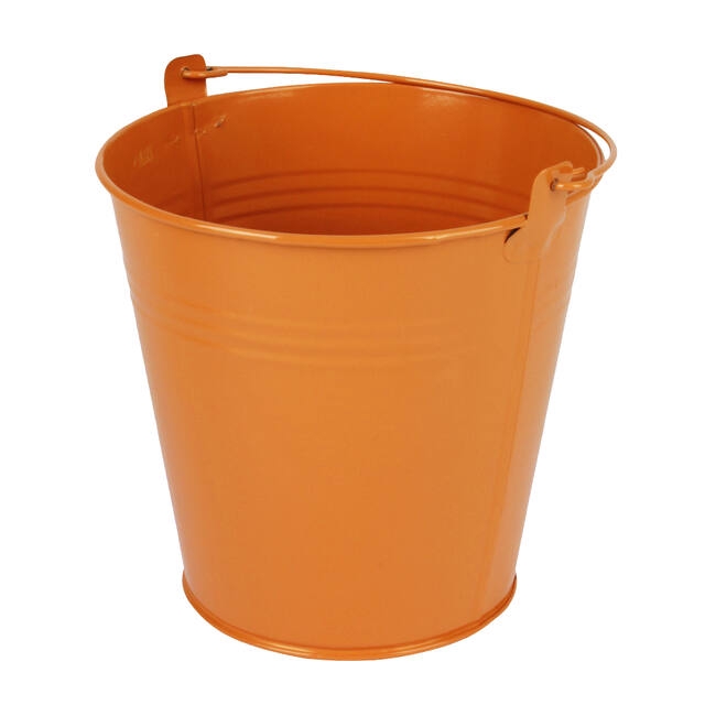 <h4>Bucket Sevilla zinc Ø15,5xH14,8cm ES14 / 15 orange</h4>