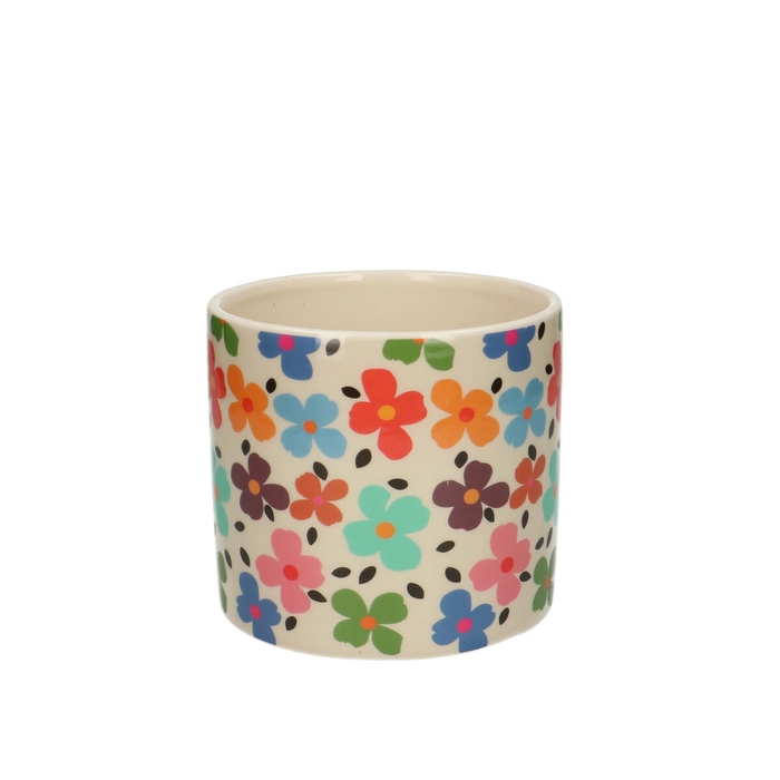 Ceramics Flowery pot d13*11.5cm