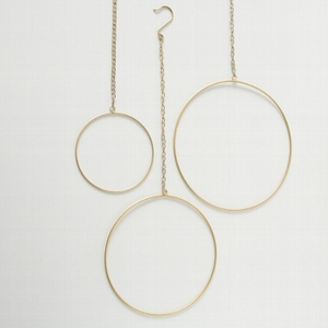 Decorative pendant Rumba, Round, With hanger, D 30,00 Quantity in set: 1; cm, Iron iron gold