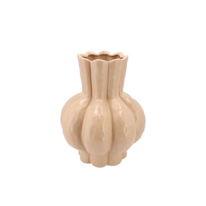 <h4>Garlic Sand Low Vase 28x35cm</h4>