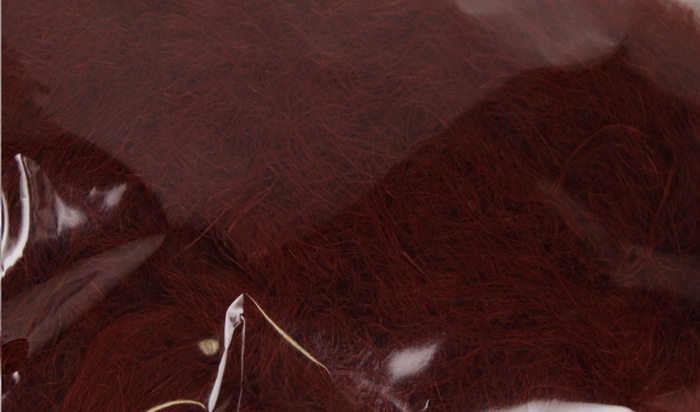 Fuzzy fibre 100 gram in poly Chocolate brown