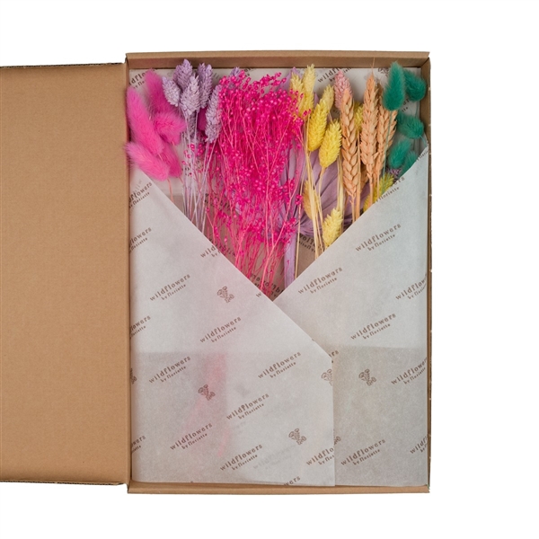 <h4>Droogbloemen-Flowers in Letterbox 30cm-Pastel</h4>