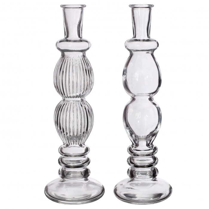 <h4>Glass candle vase d09 28cm ass</h4>