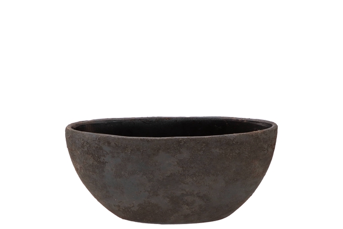 Batu Grey Oval Bowl 37x15x18cm