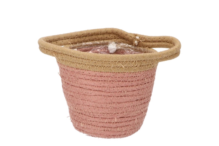 <h4>Tripoli Pink Pot Basket 15x14cm</h4>