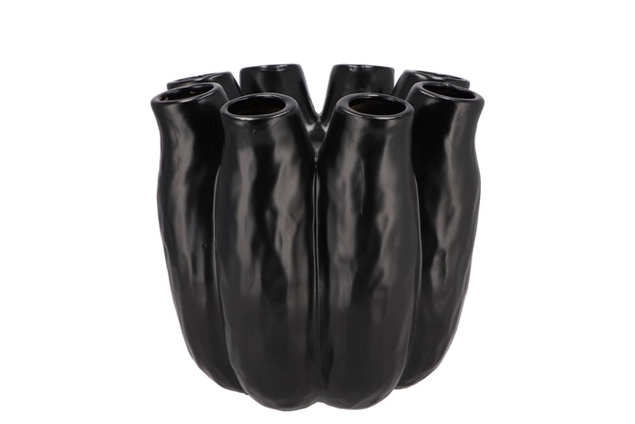 Luna Black Tube Vase 19x19cm